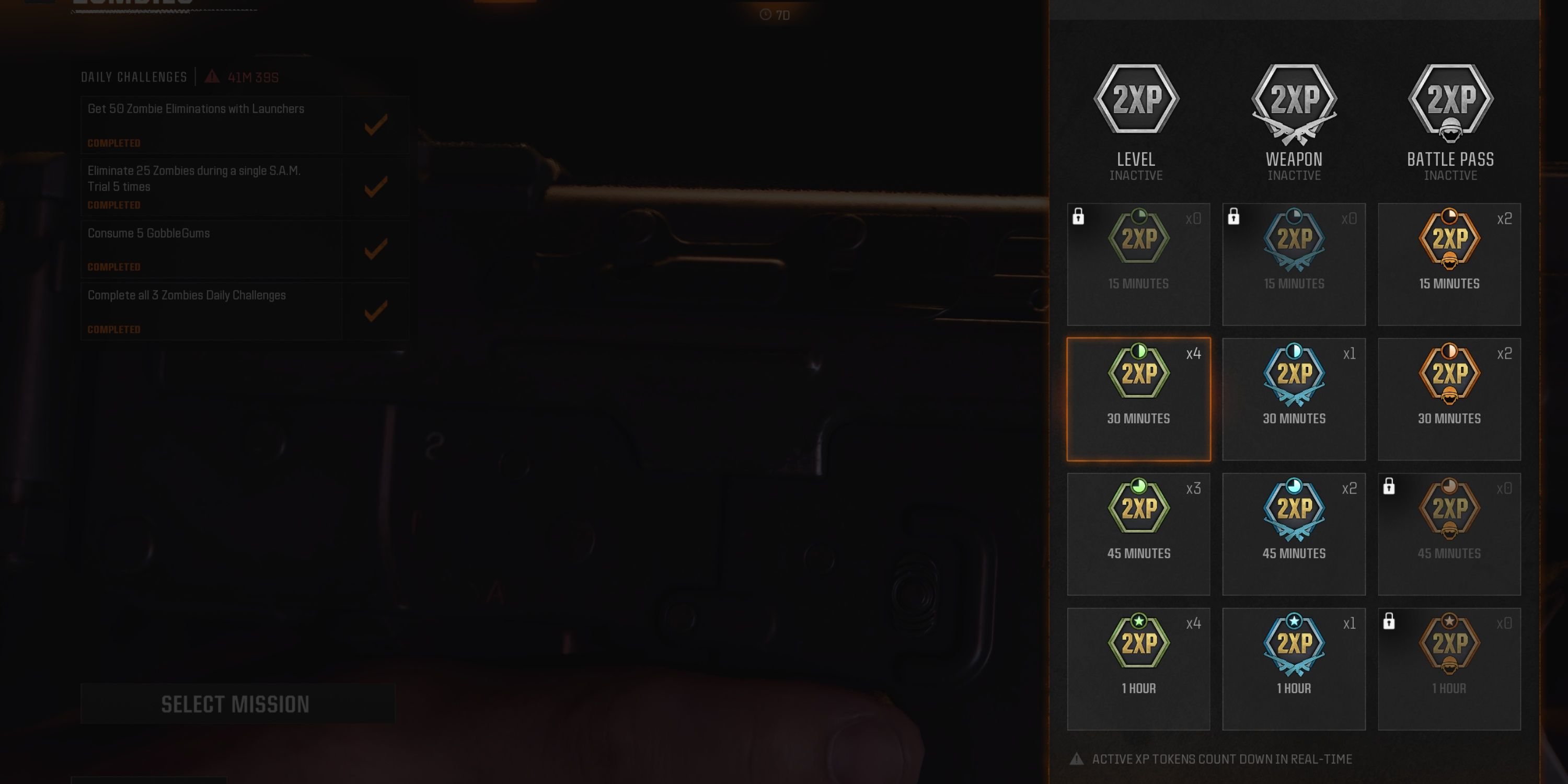 double xp tokens