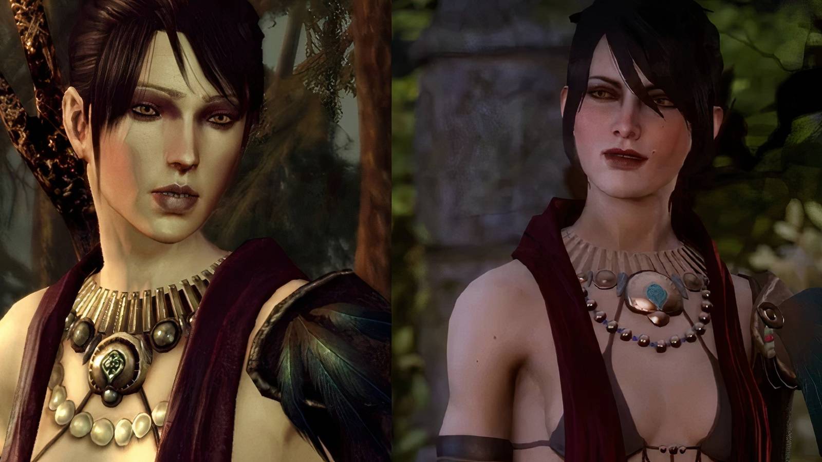 Dragon Age Morrigan split image