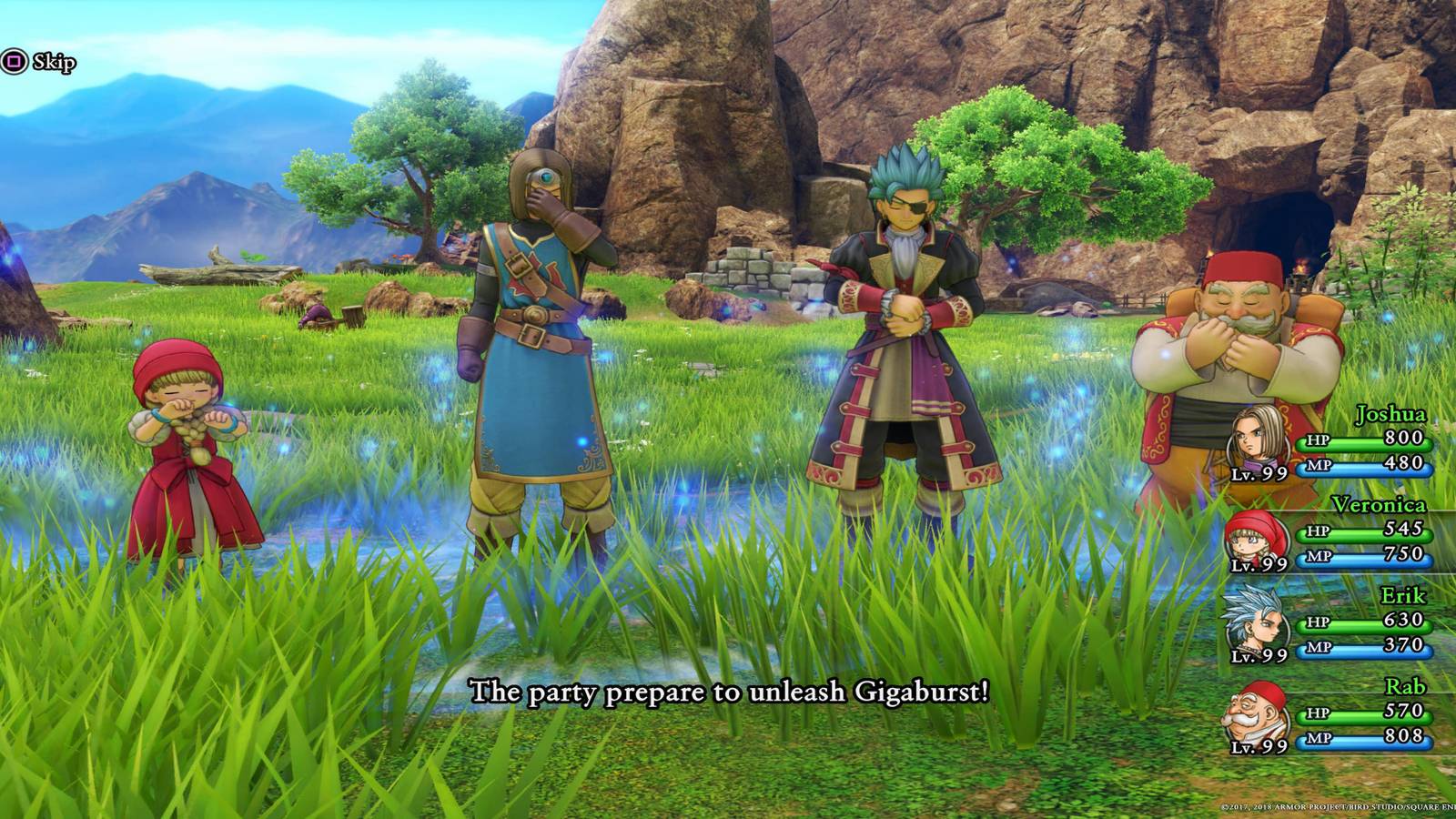 The Whole Party Pepped Up Using A Combo Ability 