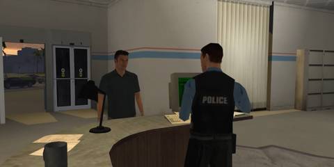 Tanner in Miami police HQ in Driv3r