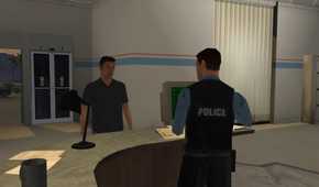 Tanner in Miami police HQ in Driv3r