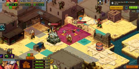 Driving a tank in Metal Slug Tactics