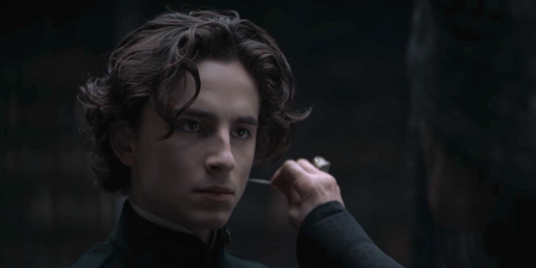 Paul Atreides faces the Gom Jabbar in Dune (2021)