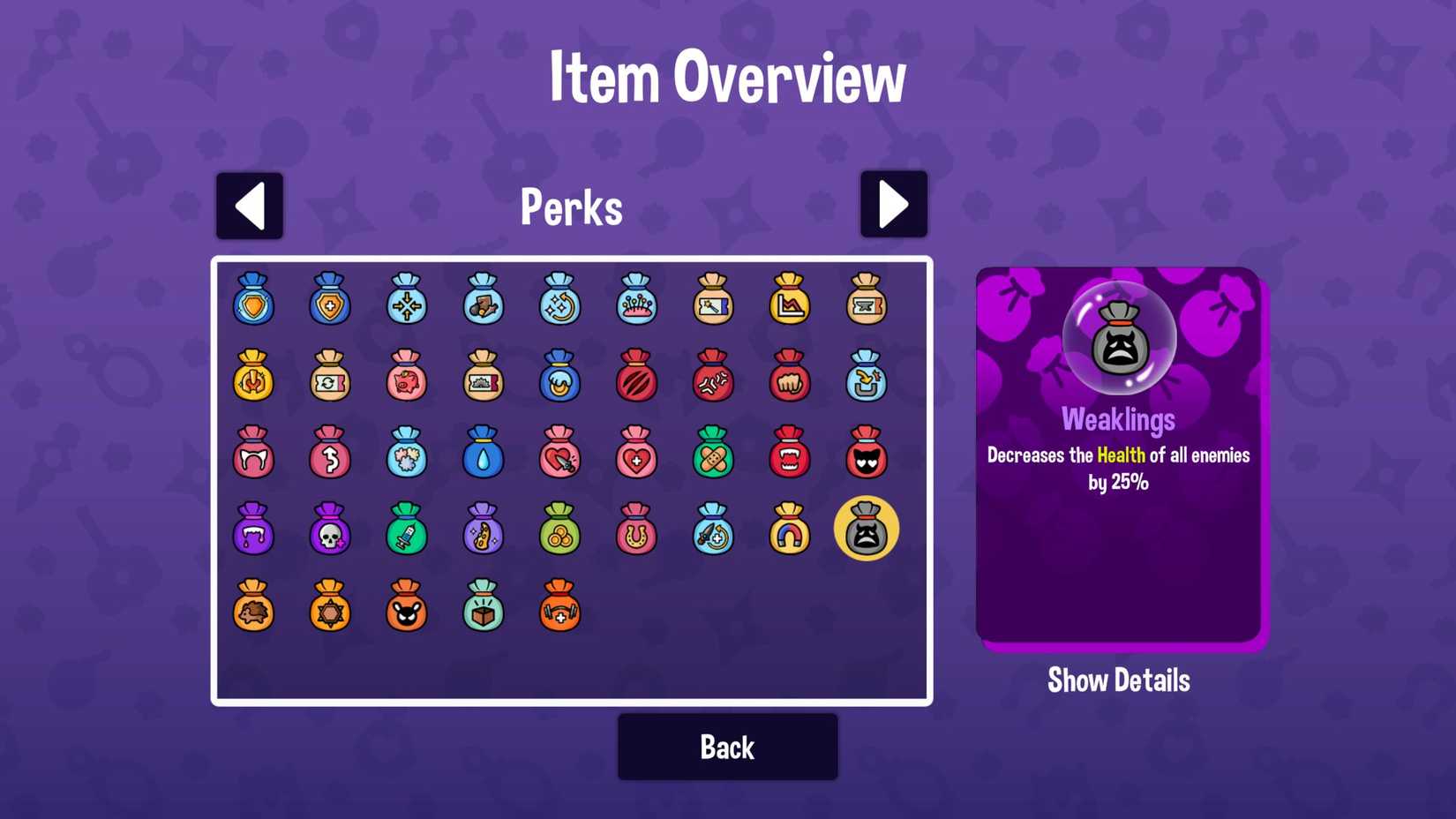 Dungeon Clawler_Perk_Weaklings