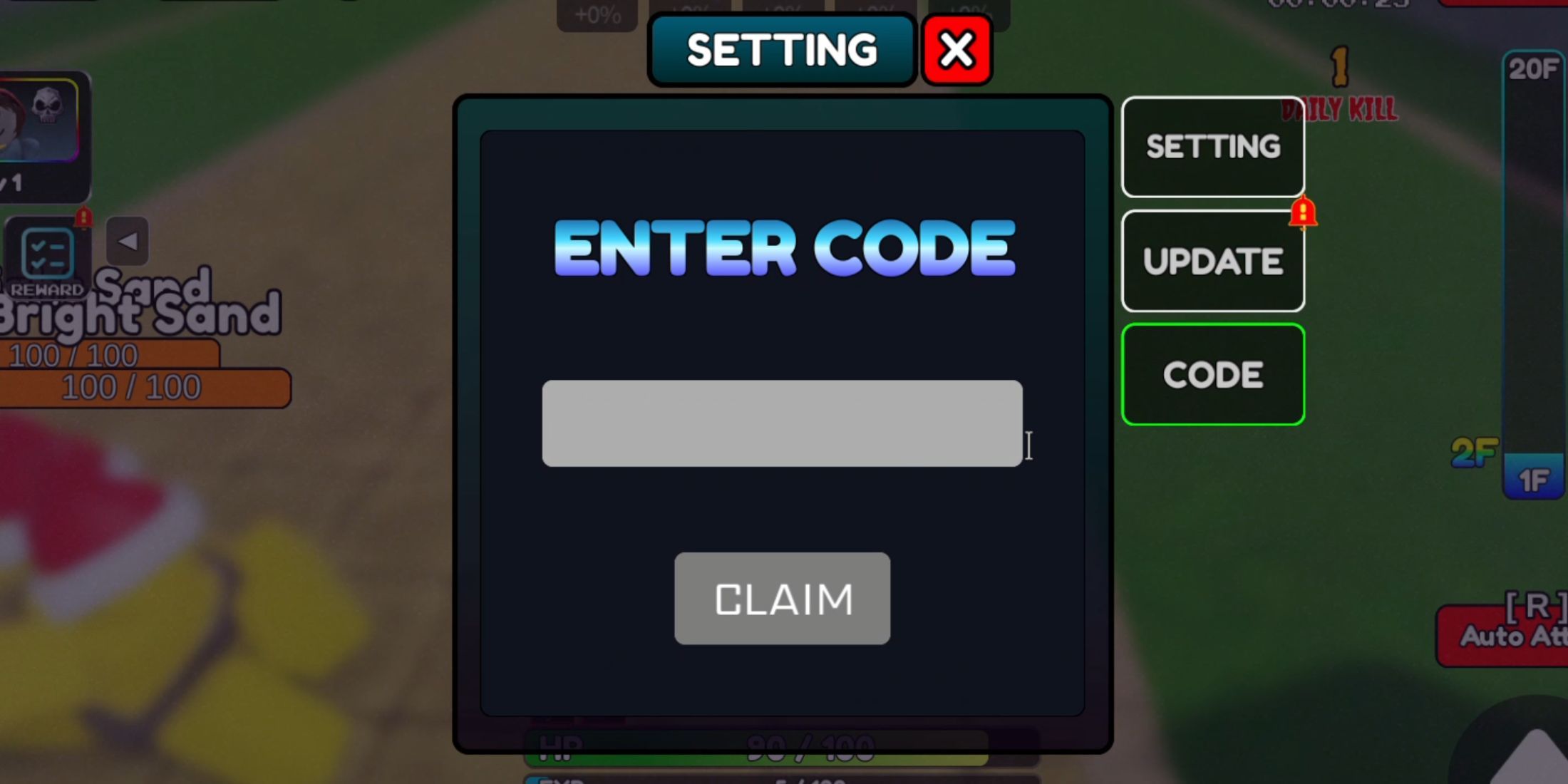 Dungeon Tower Codes Tab
