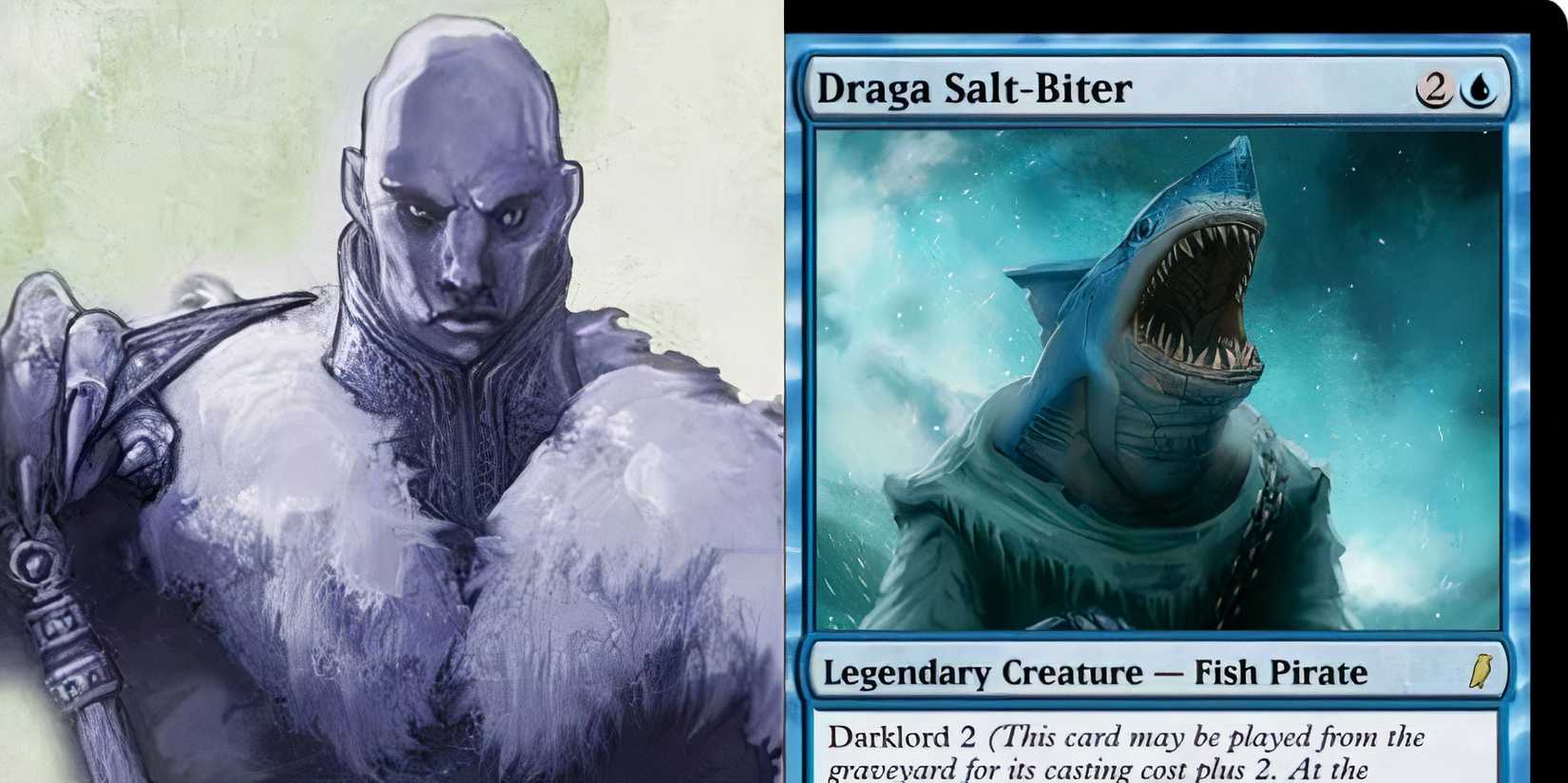Dungeons and Dragons official art for Draga and card artwork