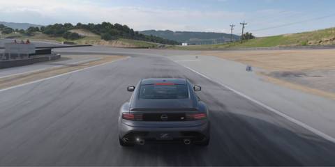 A Third Person Image of the Laguna Seca Track From Gran Turismo 7