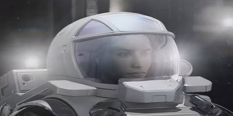 a woman in a space suit