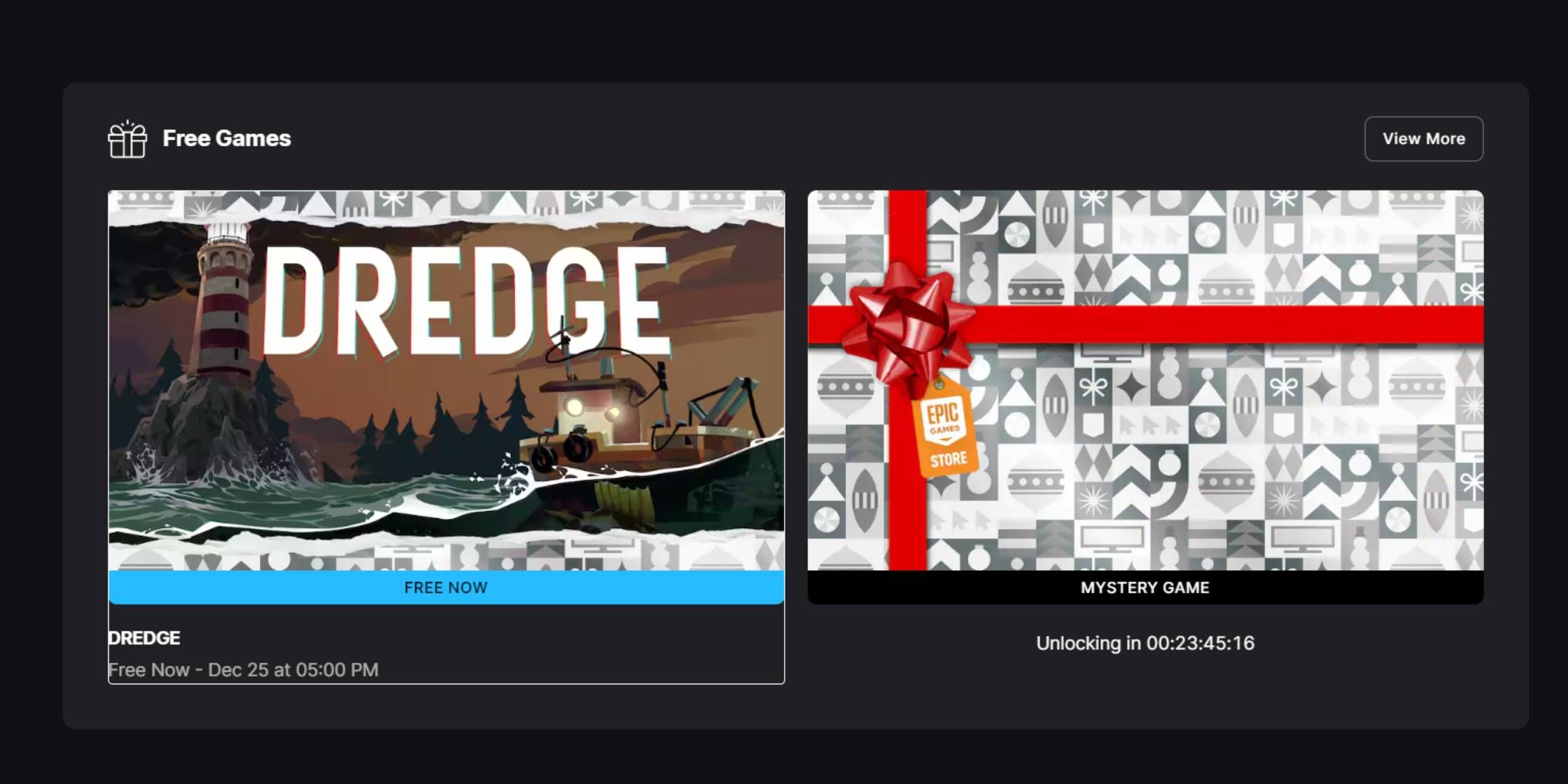 epic games store mystery free game december 24 dredge