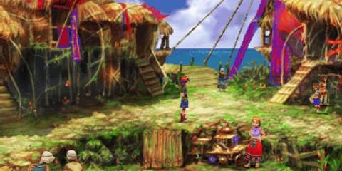 Exploring a town in Chrono Cross