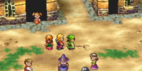 Exploring a town in Dragon Quest 7 (PS1)