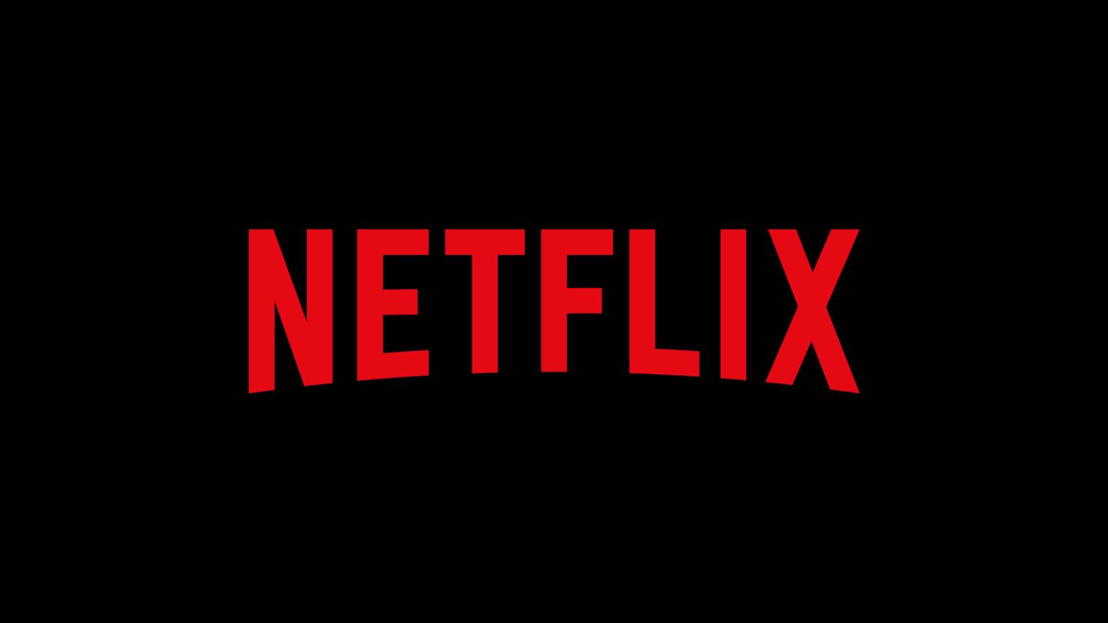 Image of the Netflix logo on a black background.