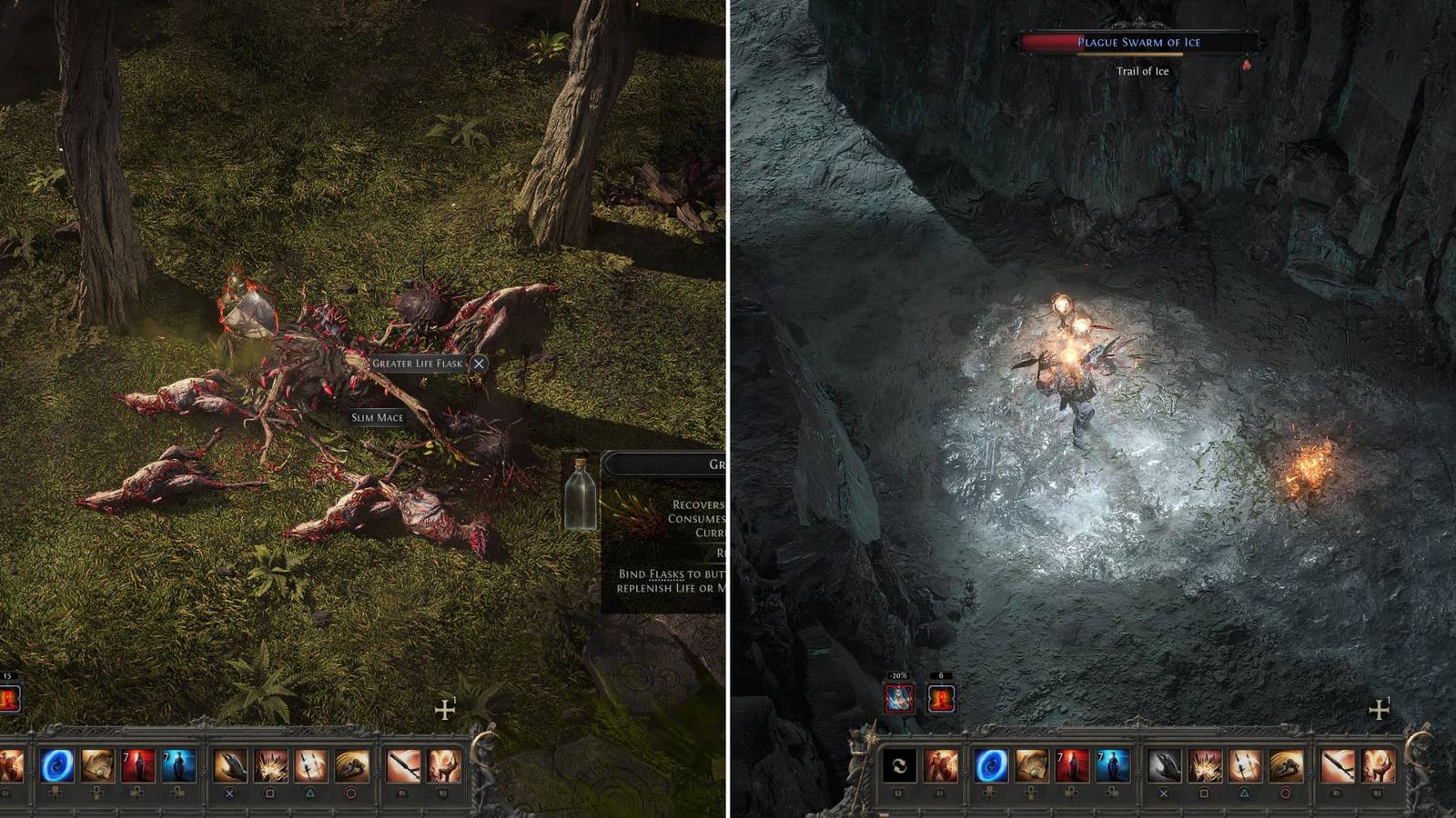 The Player Inflicted With Poison & Being Forzen 