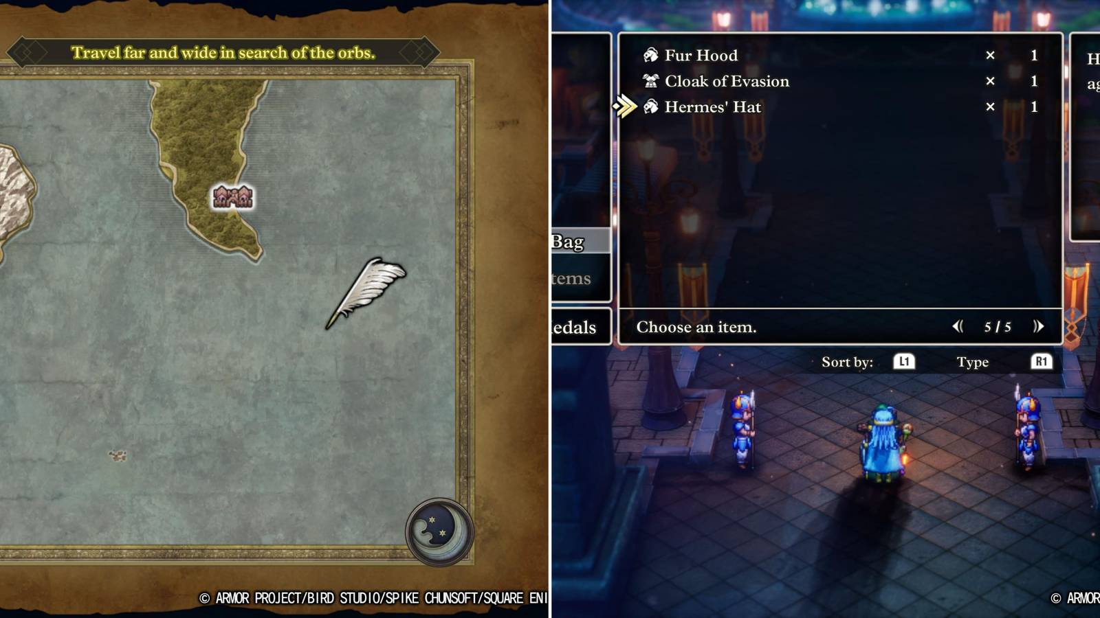 The Location Of The Hermes Hat & The Hermes Hat In The Inventory 