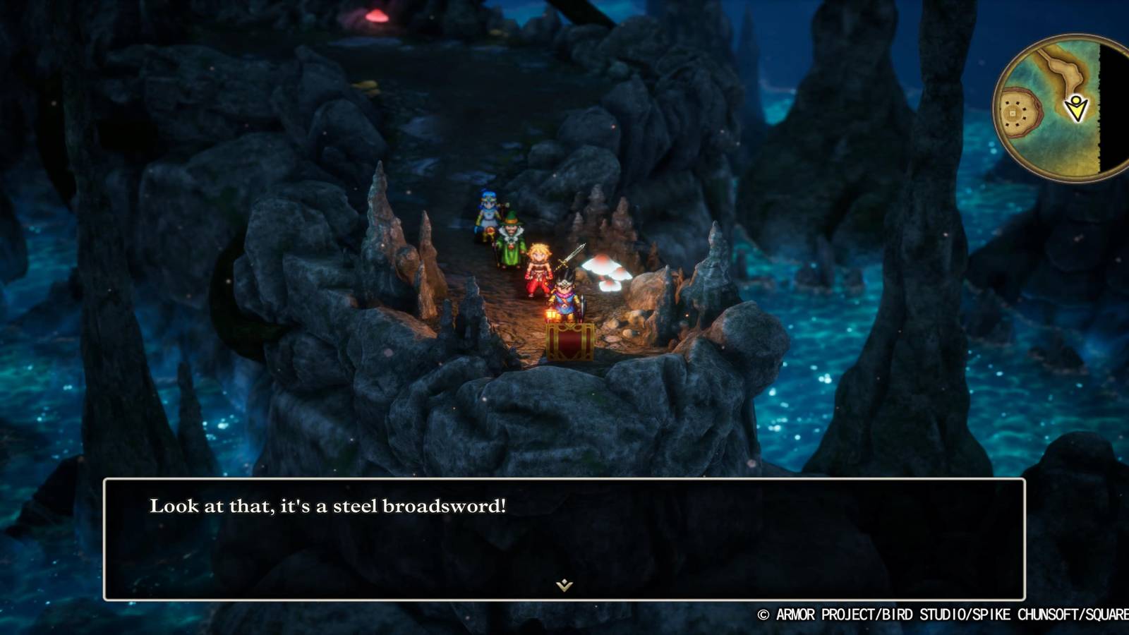 The Player Getting The Steel Broadsword 