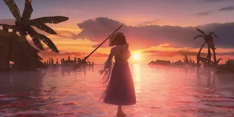 yuna performing a summon ceremony