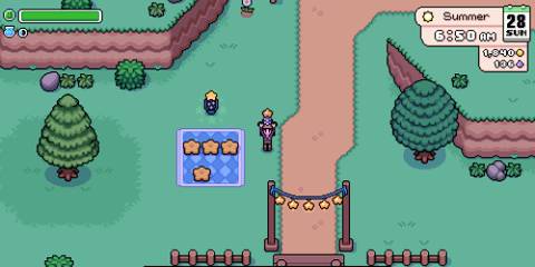 Fields of Mistria Shooting Star Festival town decorations and star viewing blanket