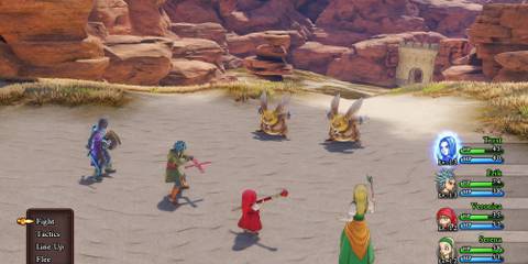 Fighting a battle in Dragon Quest 11 Echoes Of An Elusive Age