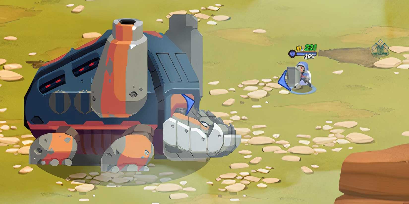 Fighting a boss in Full Metal Furies