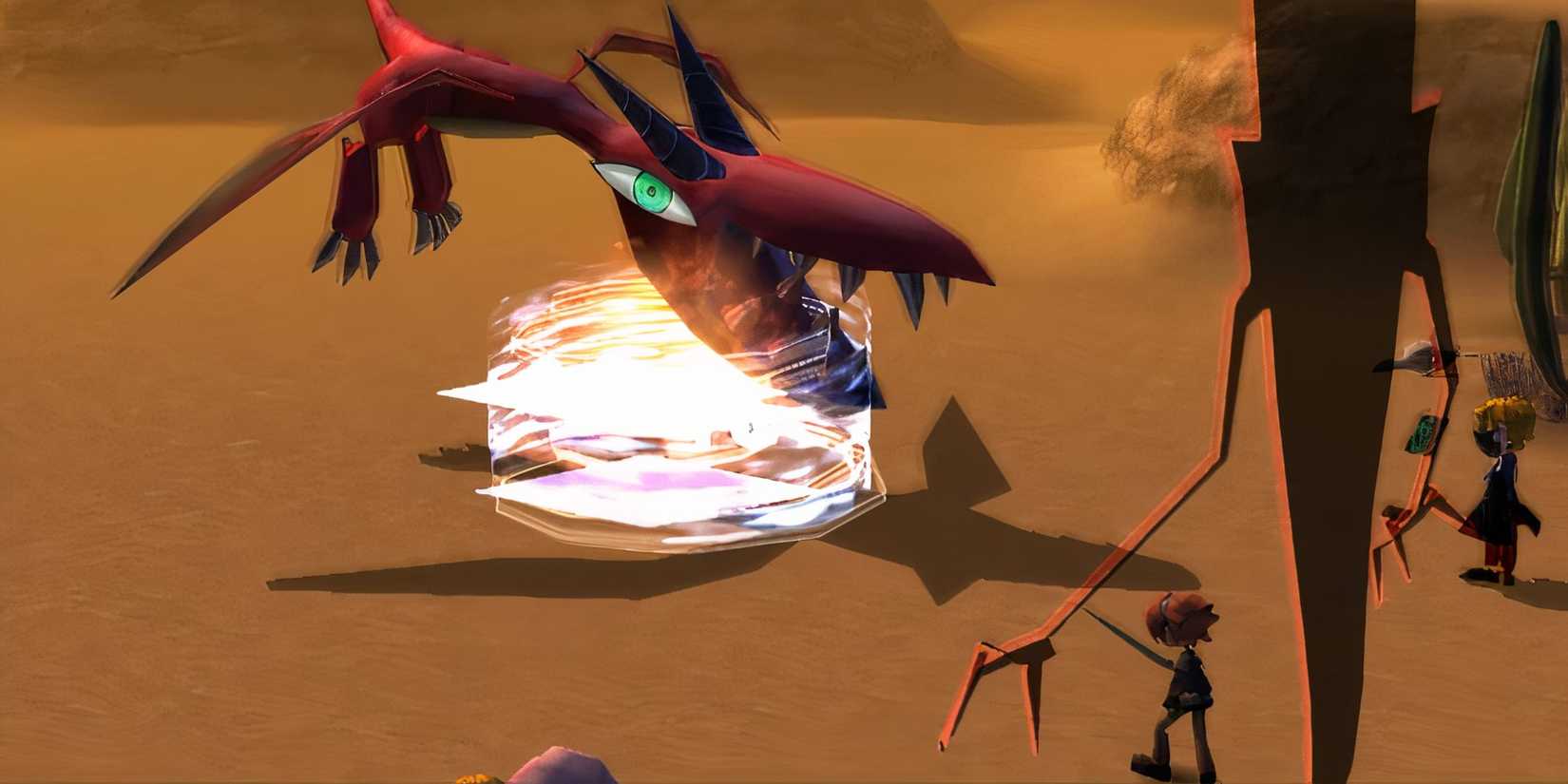 Fighting a boss in Okage Shadow King