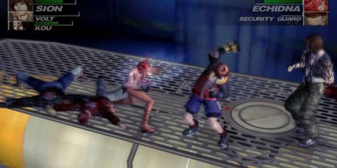 Fighting a boss in The Bouncer