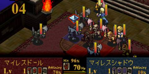 Fighting enemies in Kartia The Word Of Fate