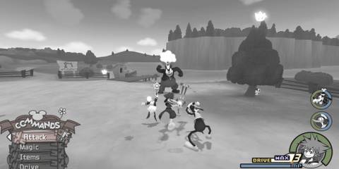 Fighting Pete in Kingdom Hearts 2