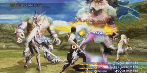 Fighting Zaghnals in Final Fantasy 12
