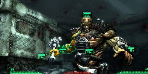 the wanderer fighting a super mutant in fallout 3