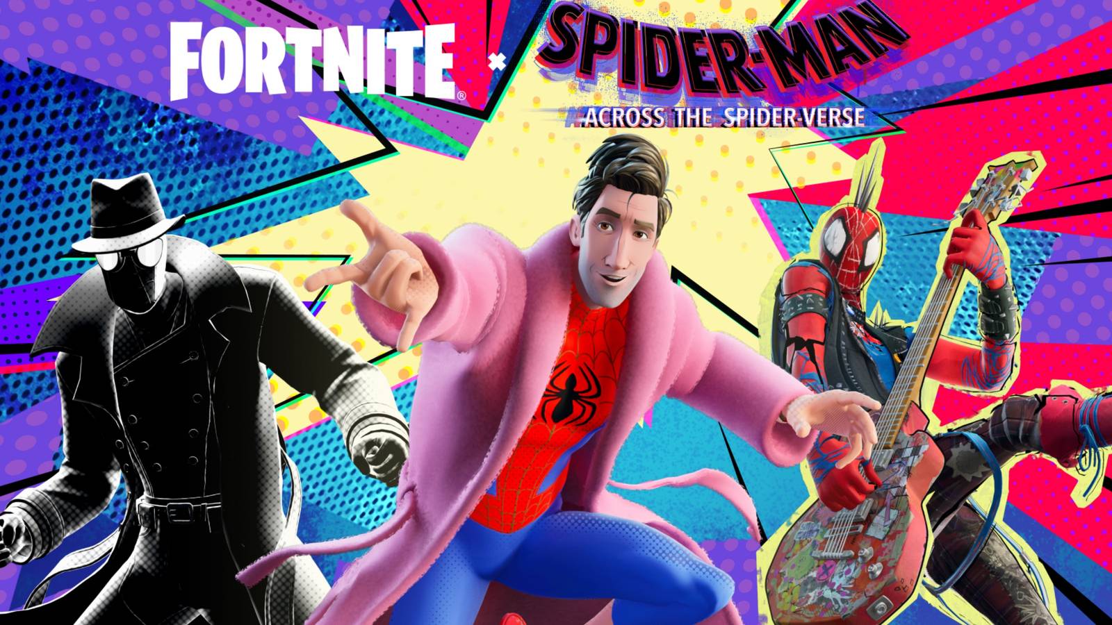 fortnite x spider-man across the spider-verse