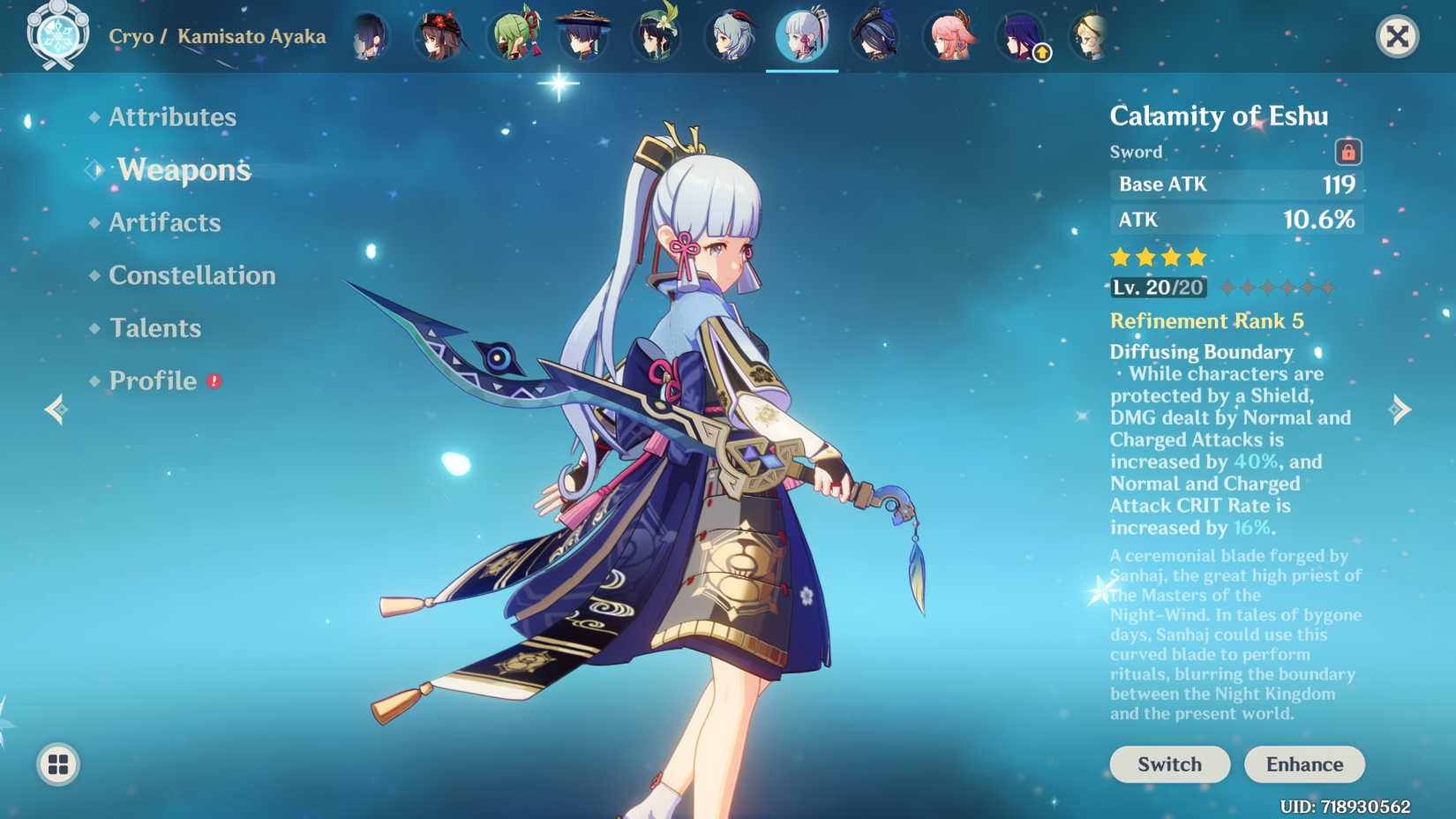 Genshin Impact - Calamity of Eshu Ayaka