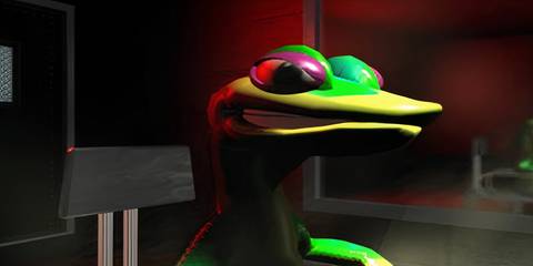 gex smiling slyly