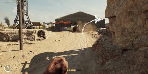 Go left and turn right towards the cliff edge Gizeh Indiana Jones and The Great Circle