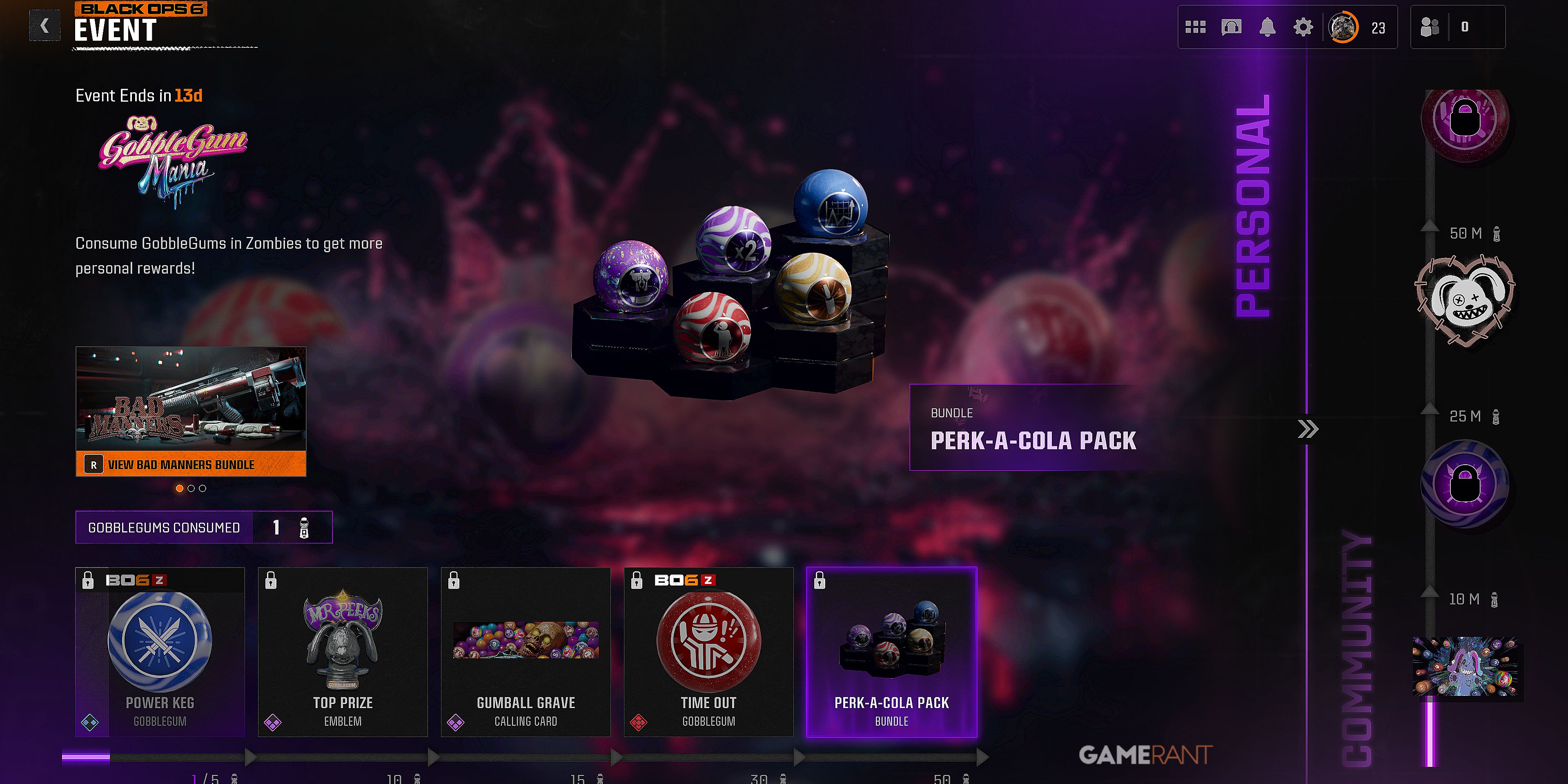 All GobbleGum Mania Event Rewards in Black Ops 6