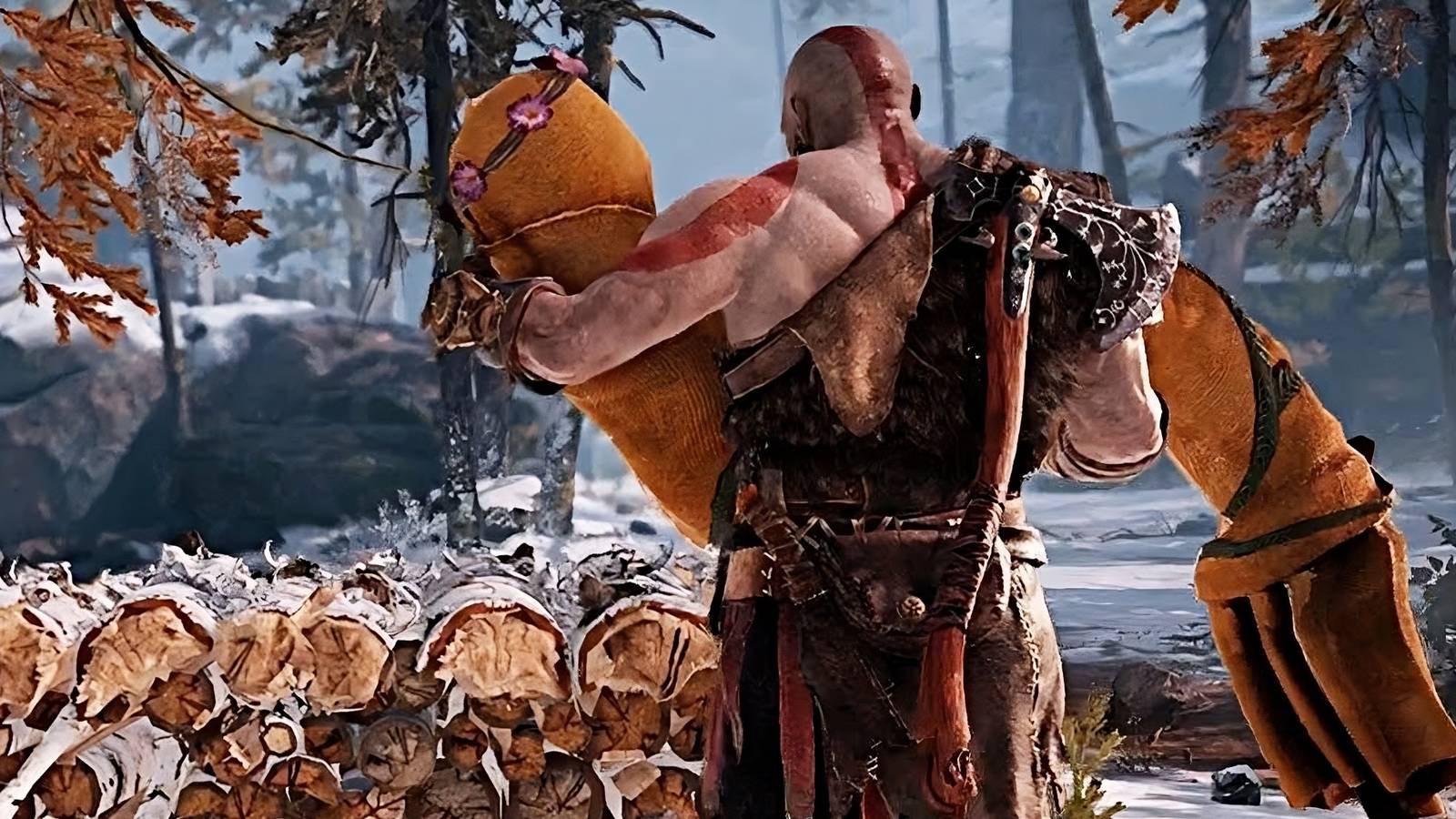 God of War Carrying Faye's Corpse