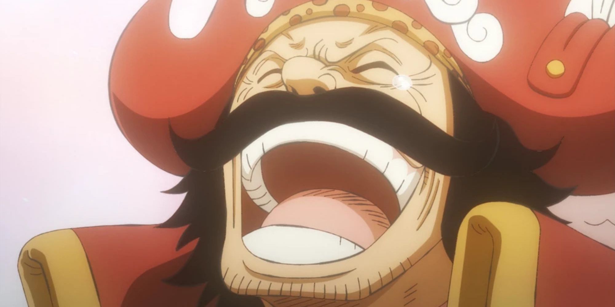 Gol D. Roger laughing after finding the One Piece in Laugh Tale.