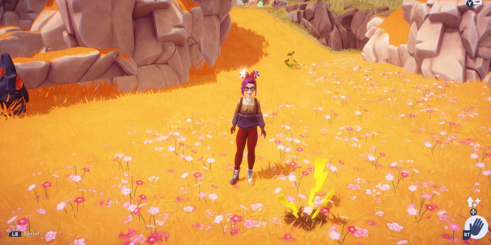 Harvesting Lightning Spice in Disney Dreamlight Valley