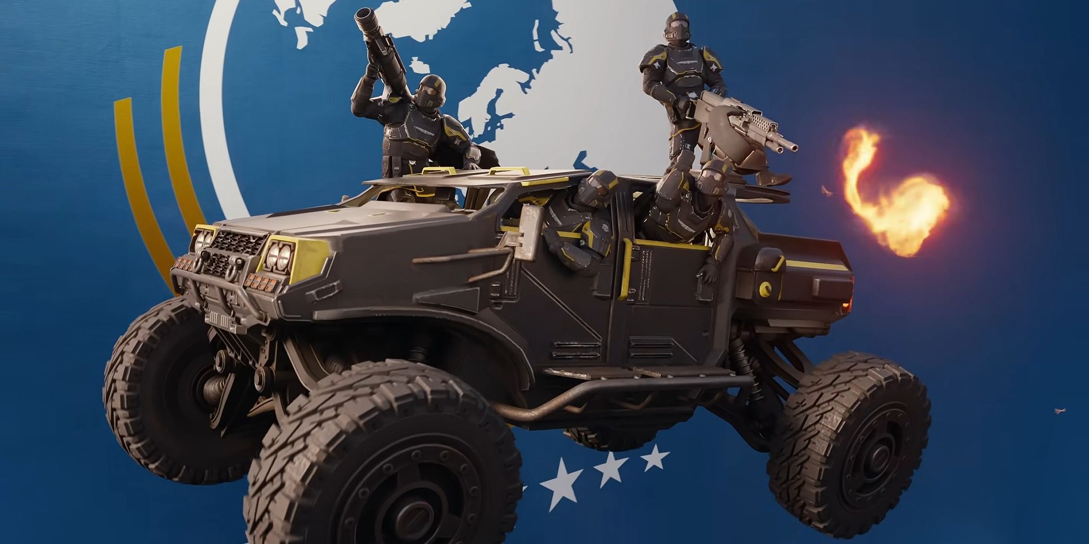 The FRV light jeep in Helldivers 2