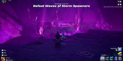 how to clear a Storm Cave in LEGO Fortnite