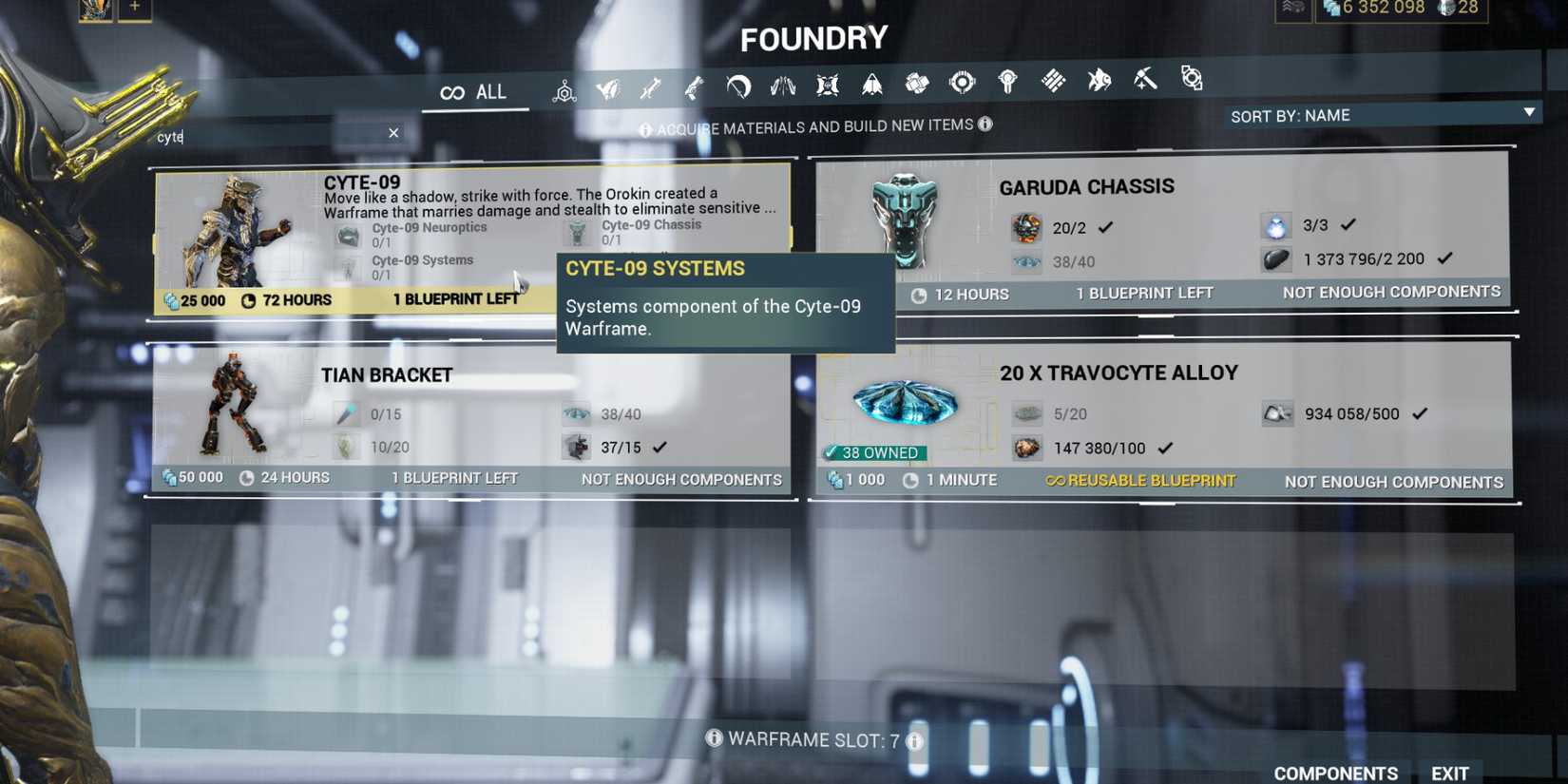 Warframe 1999: How To Get Cyte-09 Blueprints