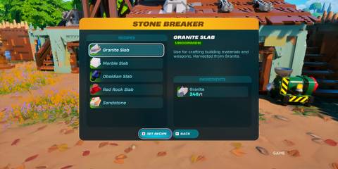 how to get Granite Slabs in LEGO Fortnite Odyssey