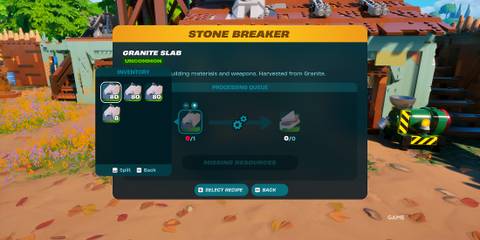 how to get Granite Slabs in LEGO Fortnite Odyssey