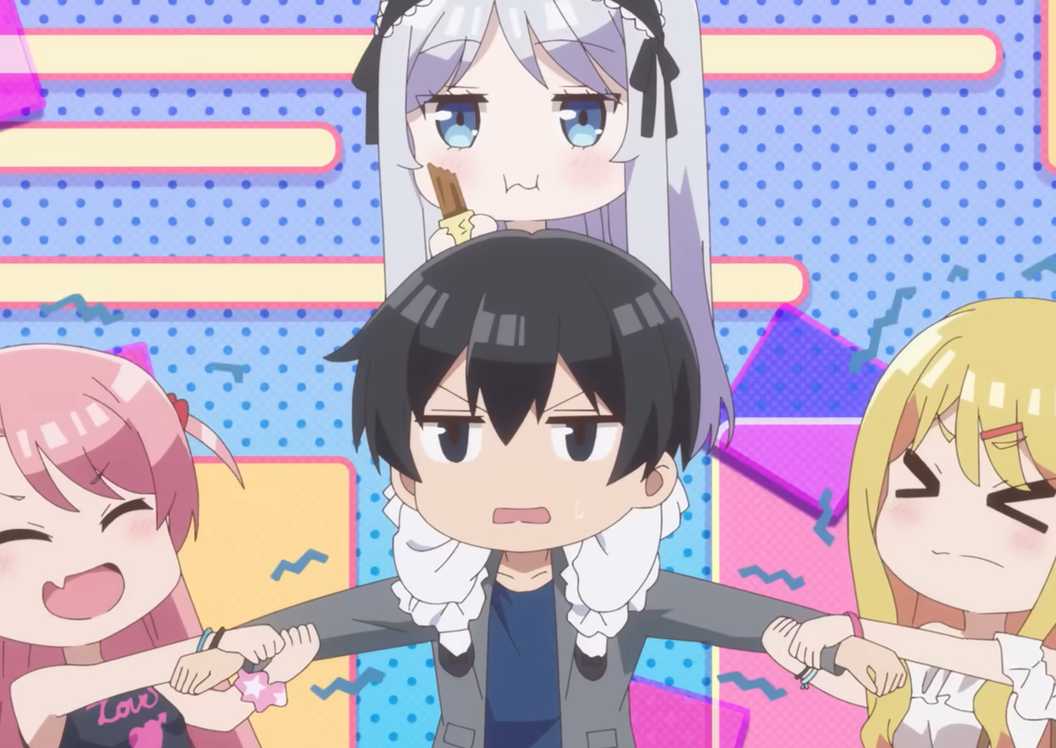 Image of Saito with Himari, Shisei, and Maho in I'm Getting Married to a Girl I Hate in My Class