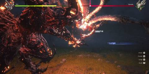 Ifrit and Garuda fighting in Final Fantasy 16.