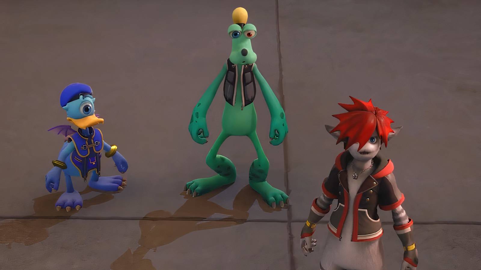 sora donald goofy kingdom hearts monster inc