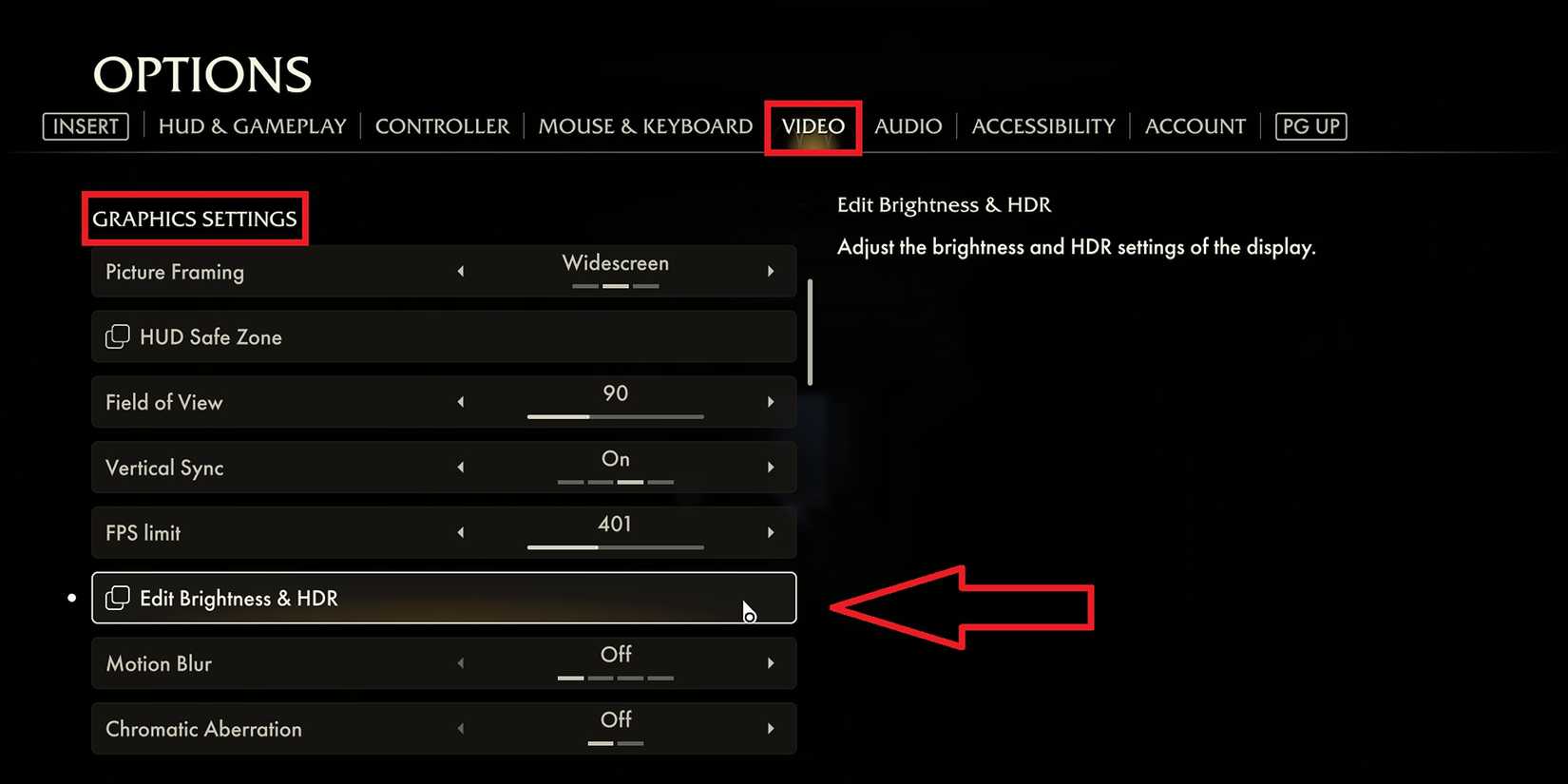 indiana jones and the great circle finding brightness setting