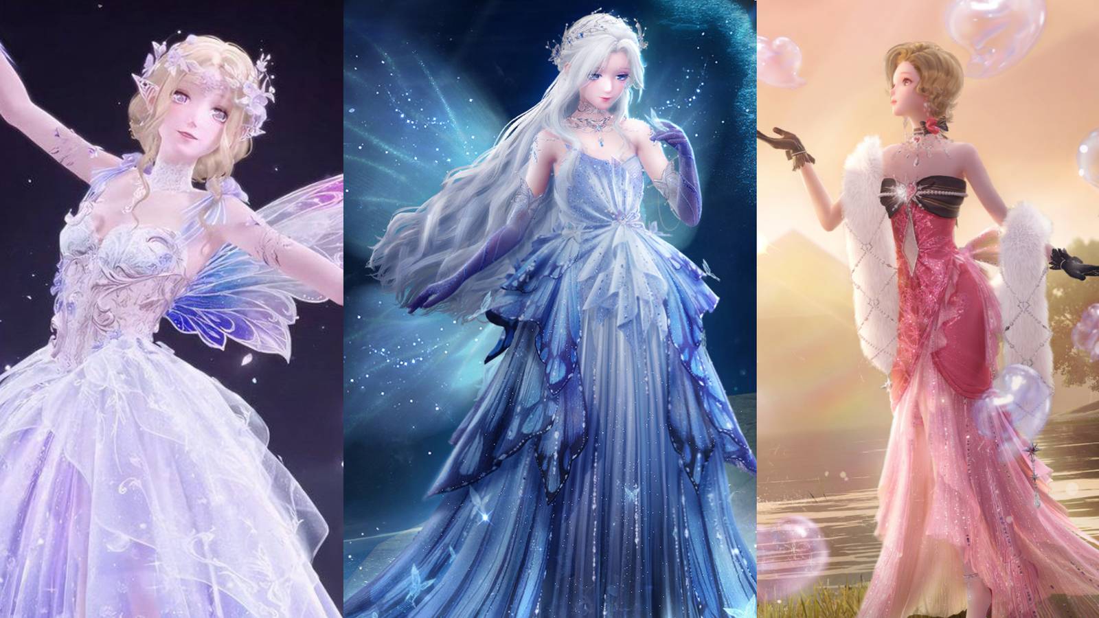 infinity nikki all ability outfits blooming dreams premium gacha banners