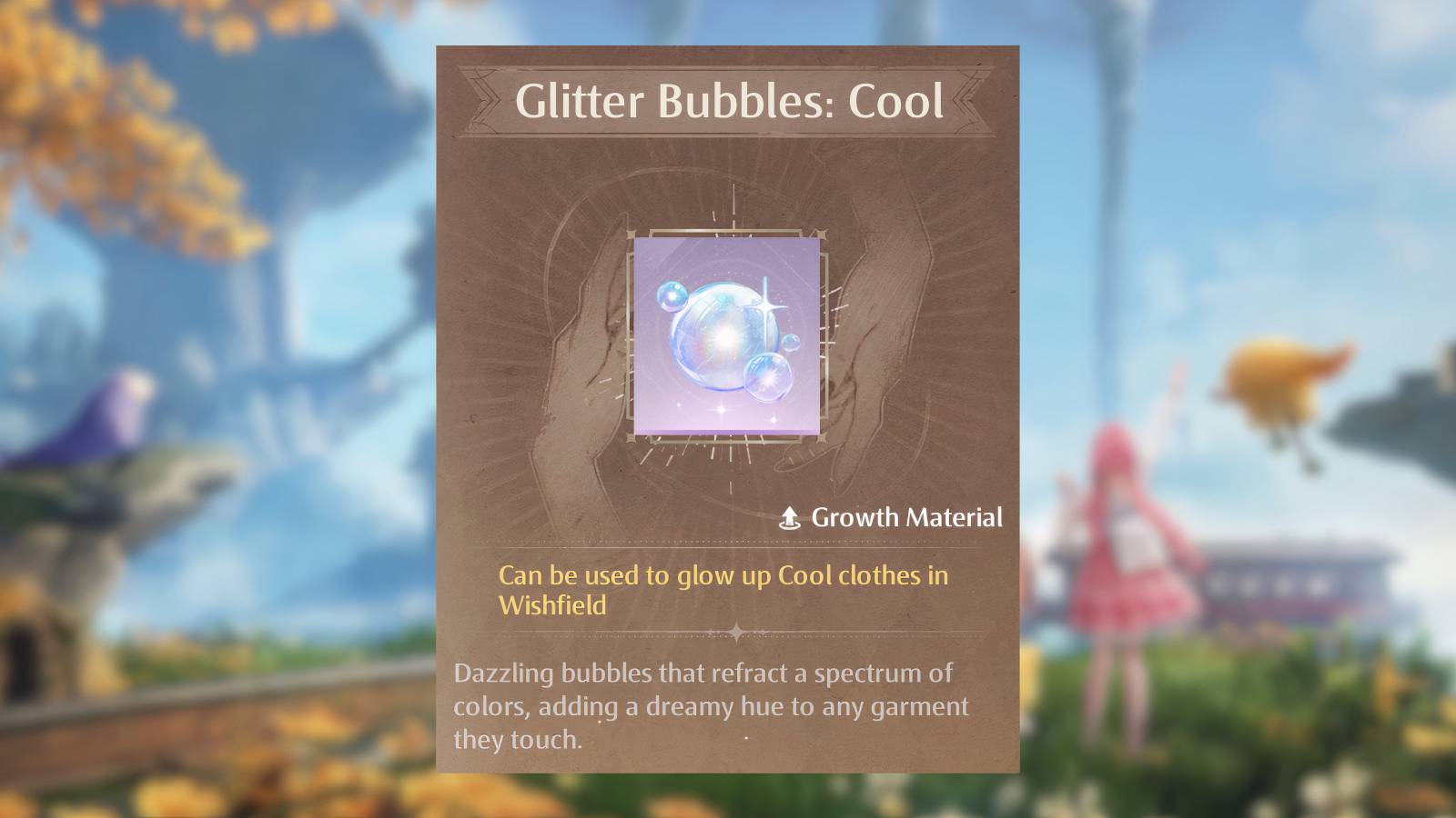 infinity nikki glitter bubbles