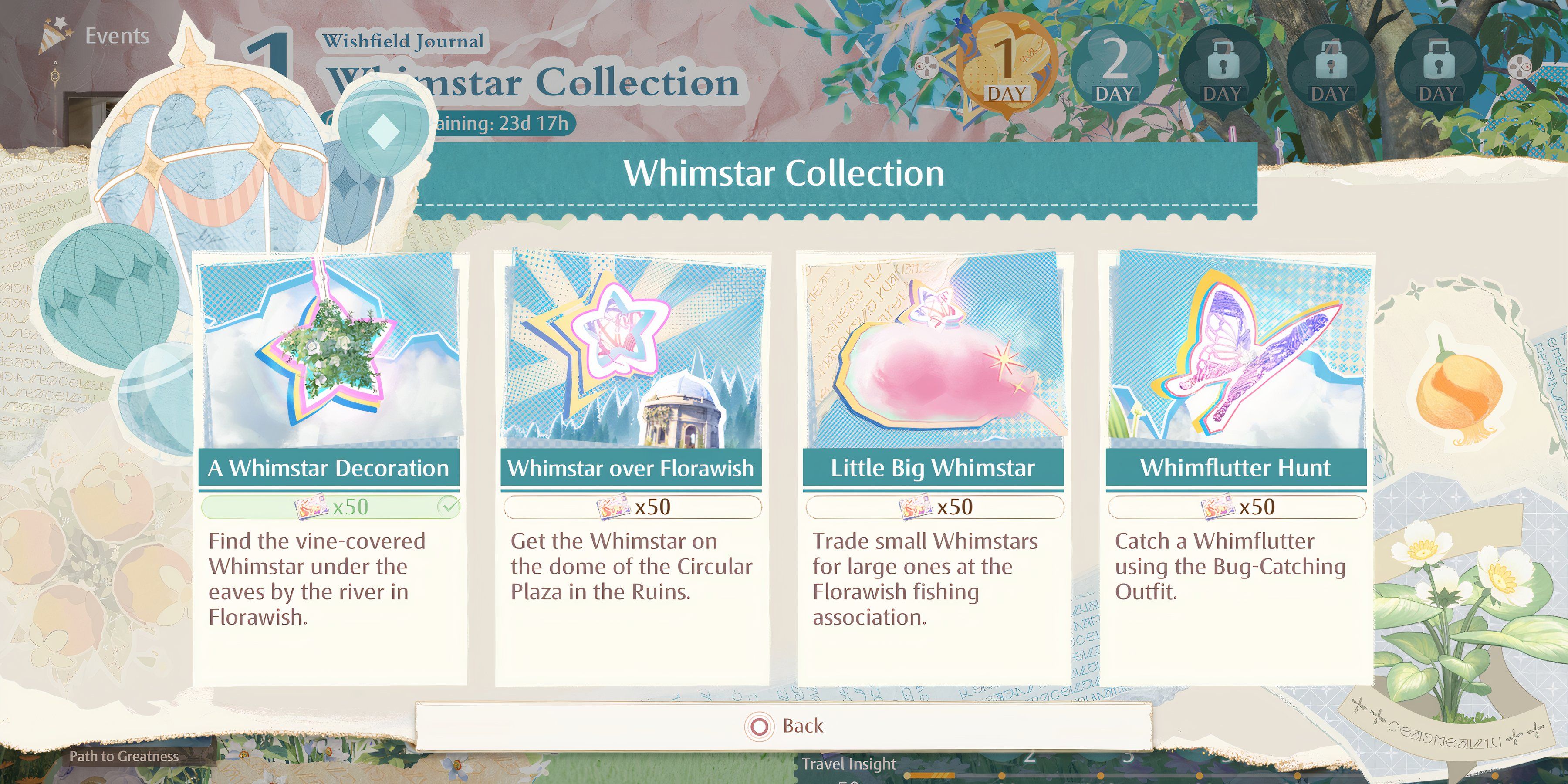 Infinity Nikki: Wishfield Journal Event Day 1 Guide (Whimstar Collection)