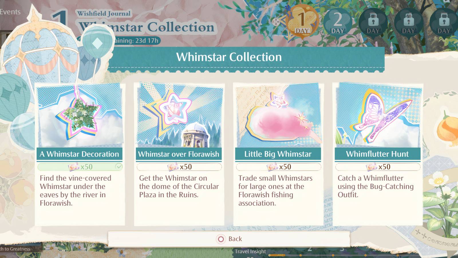 infinity nikki wishfield journal event day 1